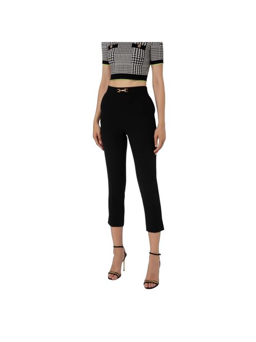 Black trousers with horsebit ELISABETTA FRANCHI | PA02136E2.110